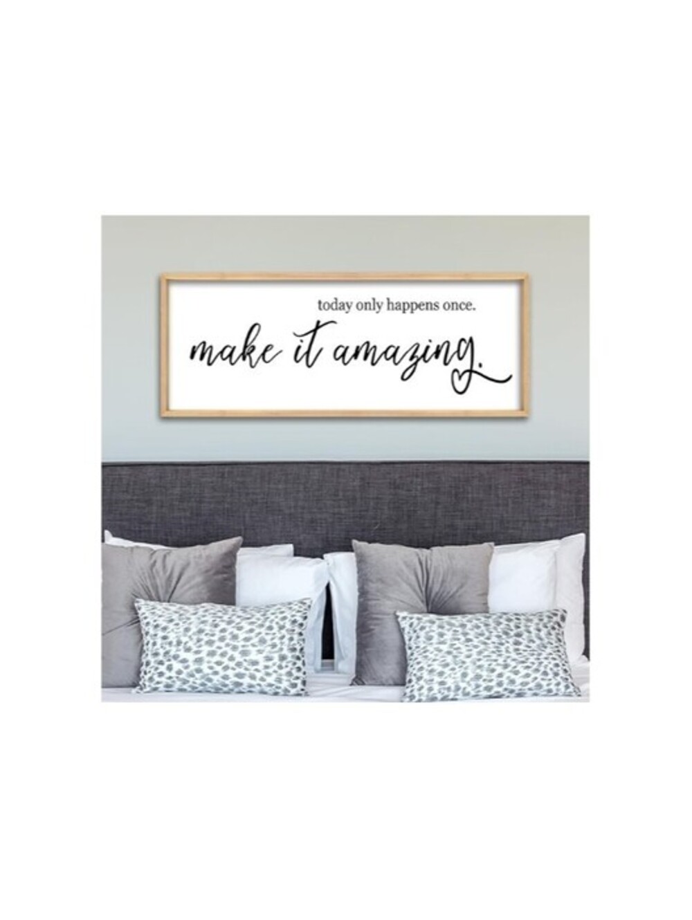 32x12 Framed Inspirational Wall Art Make It Amazing Quote Farmhouse Home Office